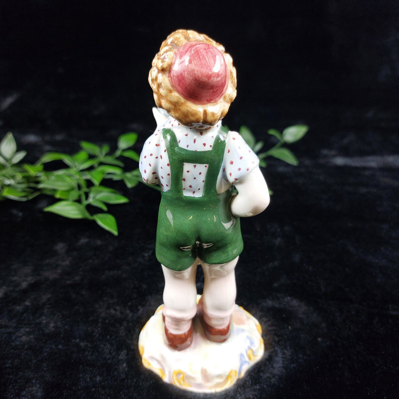 Vintage Italian Porcelain Figurine Mid Century Bird Boy Damaged Beak Ornament4