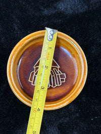Thumbnail for Vintage Amber Glass Barrel Decanter Set with Tap 3 Glasses Tray & Wood Stand22