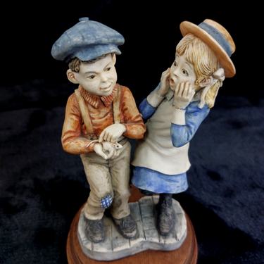 Peter Miles Handmade Figurine Good Kids Playing  Sculpture Northumberland UK 7