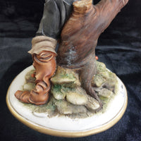 Thumbnail for Ades Fisherman Signed Capodimonte Porcelain Figurine 17