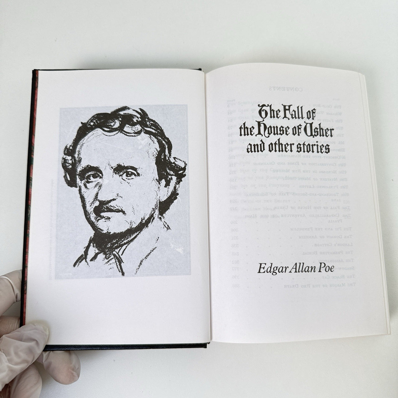 Edgar Poe Allan 1986 Fall of House of Usher HC Illustrated Horror Stories Dish3