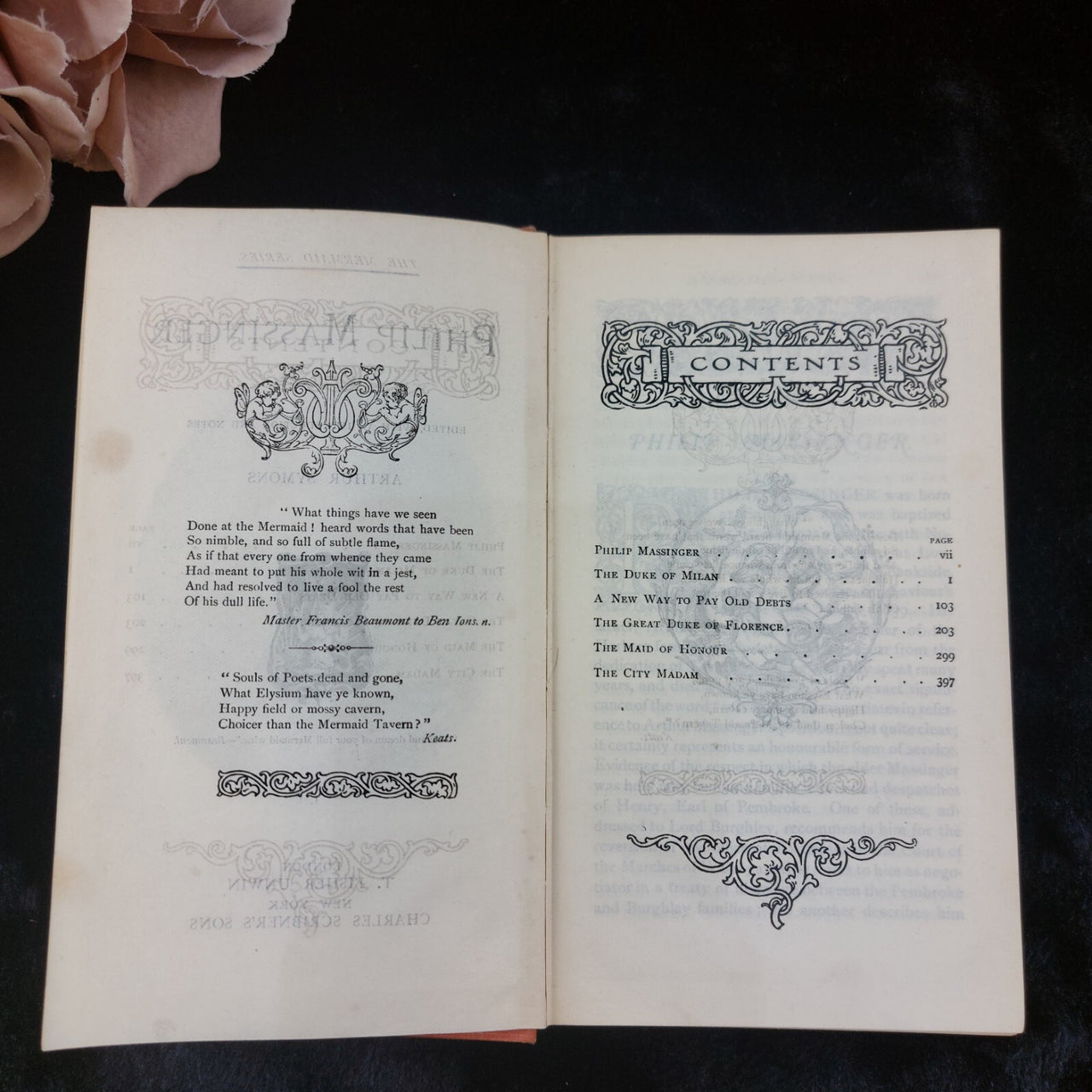Philip Massinger Mermaid Series, Vol. 1, T. Fisher   Edited by Arthur Symons,6