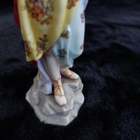 Thumbnail for Terpsichore Muse Figurine Lyre Scroll Floral Dress Antique German Porcelain 6