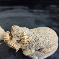 Thumbnail for M Leadbetter Cornwall 1978â80 Figurines â Sheep with Lambs & Ram Rustic Set 8