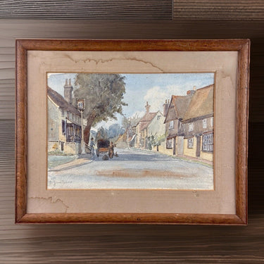 Jane Parsons Hatfield Village Watercolour Original Painting Framed Signed wall0