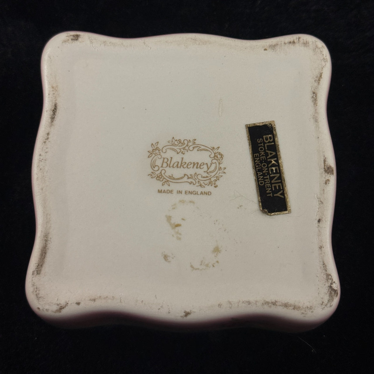 Blakeney Bone China Square Trinket Box Rose Pink Spray Pattern Stoke-on-Trend7