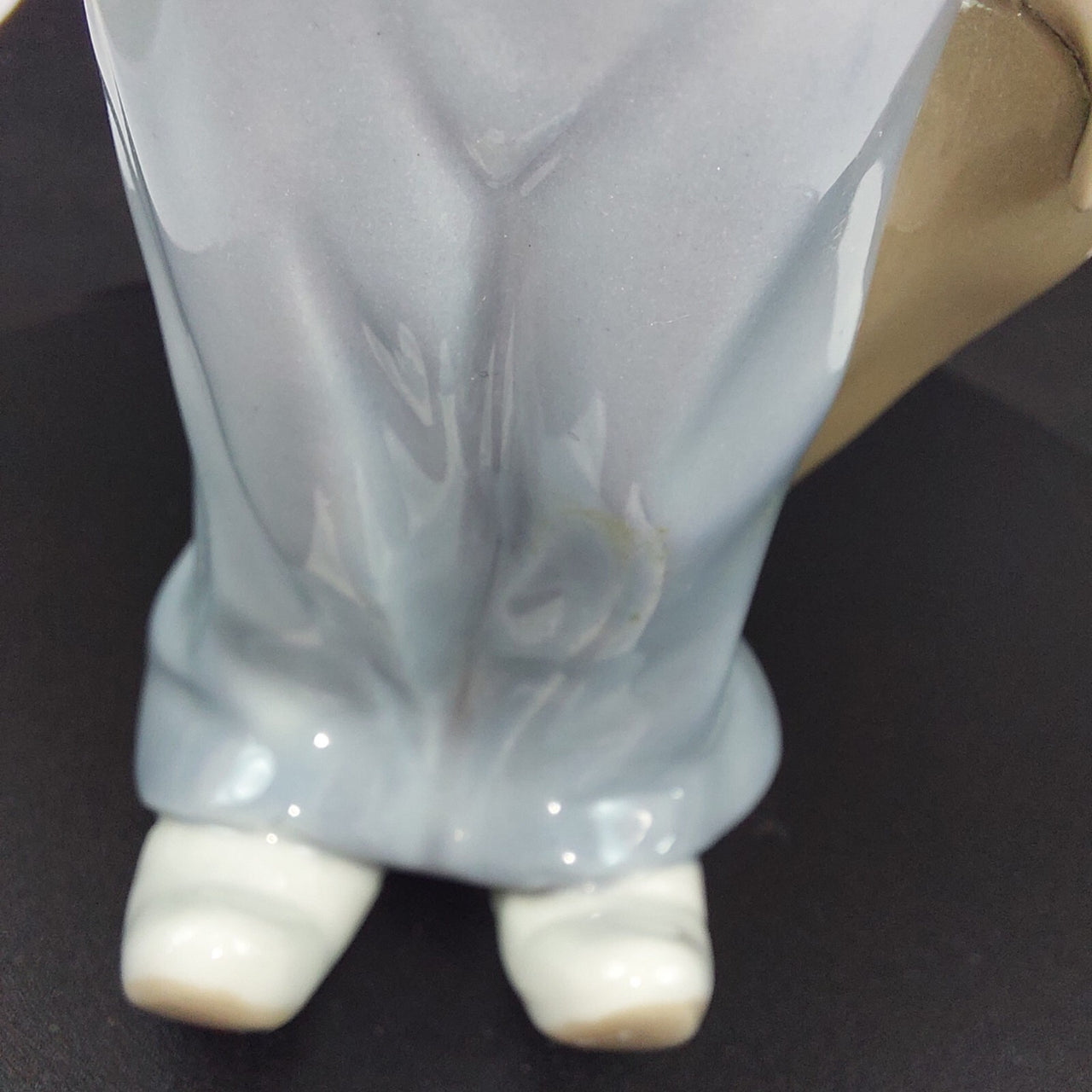 Casades Clown Bag with Porcelain Figurine Collectible from Spain, 6in blue deco10