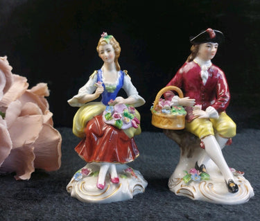 Antique Porcelain Victorian Figurine Pair 5