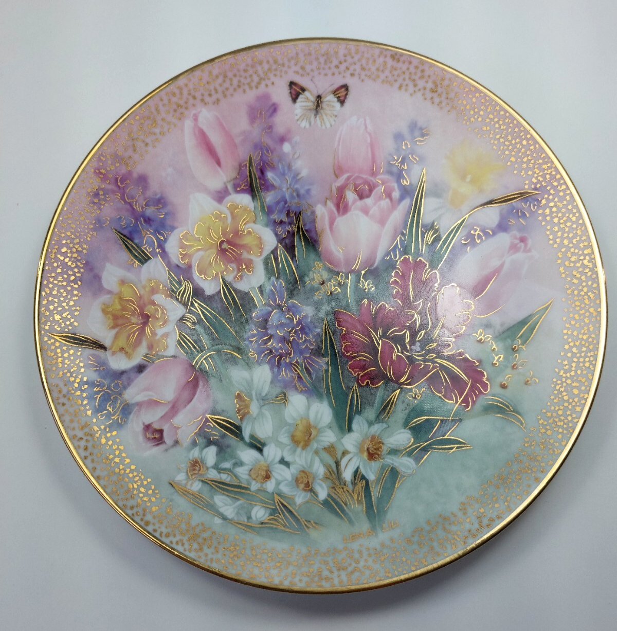 Rare Lena "Flower Liu Festival" Plate - COW.L. George with Limited Edition 19911