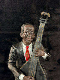 Thumbnail for Vintage Jazz Bass Figurine Player Hand-Painted Musician Statue Mid-Century Resin6