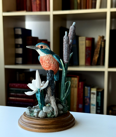 The Leonardo Collection Kingfisher Figurine Vintage British Wildlife Art decor0