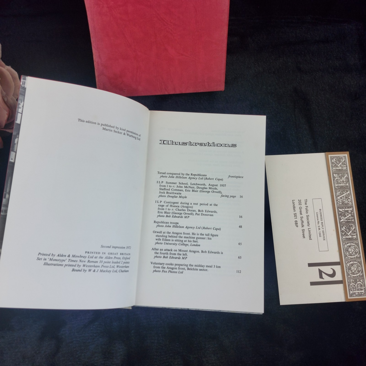 1970 Society Folio Homage to Catalonia Orwell Slipcase War Memoir Second Print5