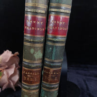 Thumbnail for Cassell Penny Readings Vol I II Tom Hood Leather Illustrated Books Antique Set3
