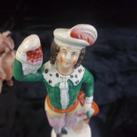 Thumbnail for Staffordshire Man Figurine Holding Grapes Antique Porcelain 10