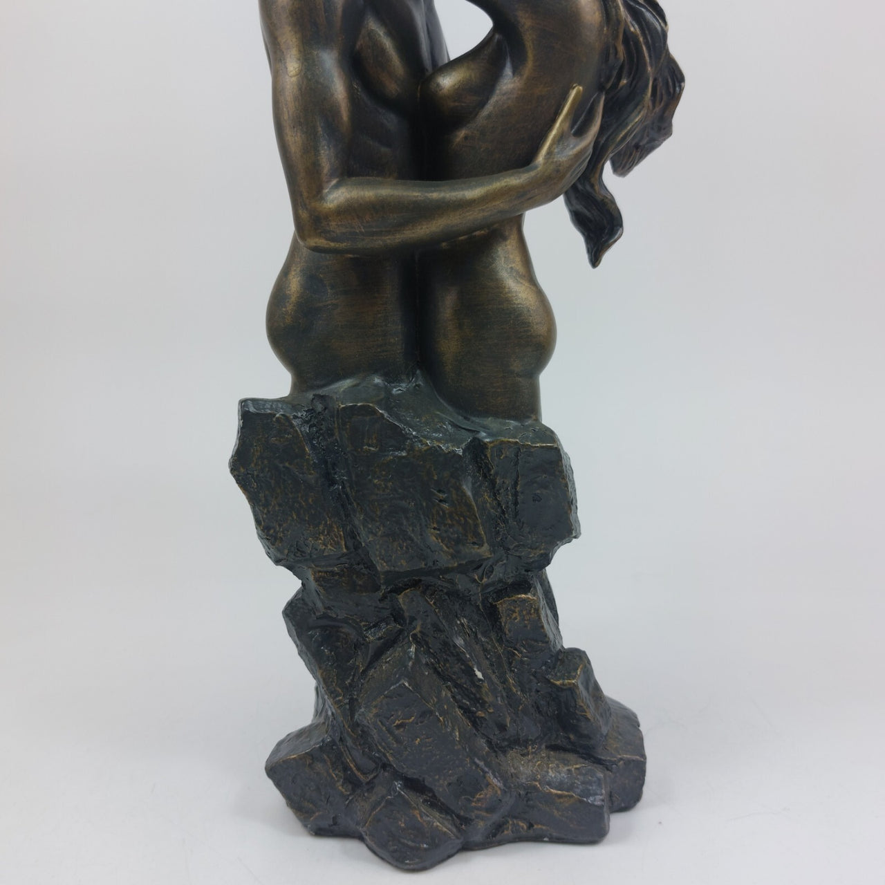 Vintage Romantic Couple Sculpture – 11" Tall . Cast Resin with Bronze Finish 5