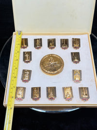 Thumbnail for Soviet 1975 WWII Victory Pin Medal Set USSR Cities Commemorative Badges w Box2