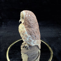 Thumbnail for Wedgwood Art Mottled Glass Owl Paperweight bookshelf Figurine 1970s decor7