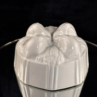 Thumbnail for Wedgwood Semi Porcelain Blossom Jelly Mould Victorian White England chipped1