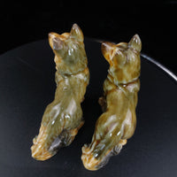 Thumbnail for Wade German Shepherd Porcelain Pair Dog Figurines England Vintage Set ears chip10