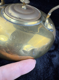 Thumbnail for Antique Scottsh 19th century Brass Kettle/Teapot with Wooden Handle see pictures7