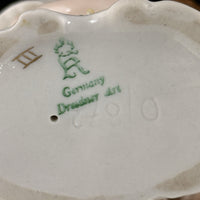 Thumbnail for Antique German Dresden Cherub Candle Holder Figurine Winged Putto 3.5” Repaired13