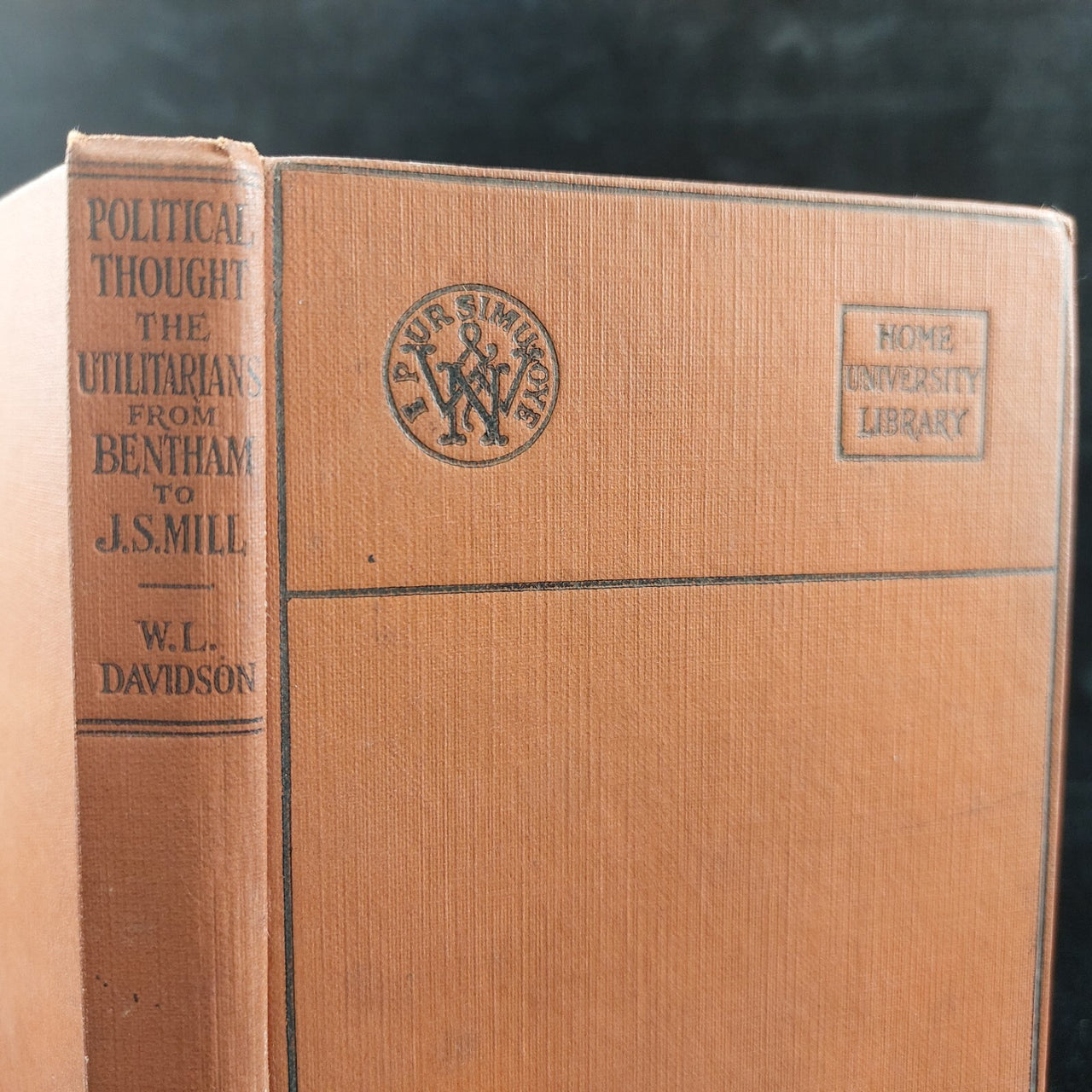 Political Thought: 1915 The Utilitarians by W.L. Davidson book Home University2