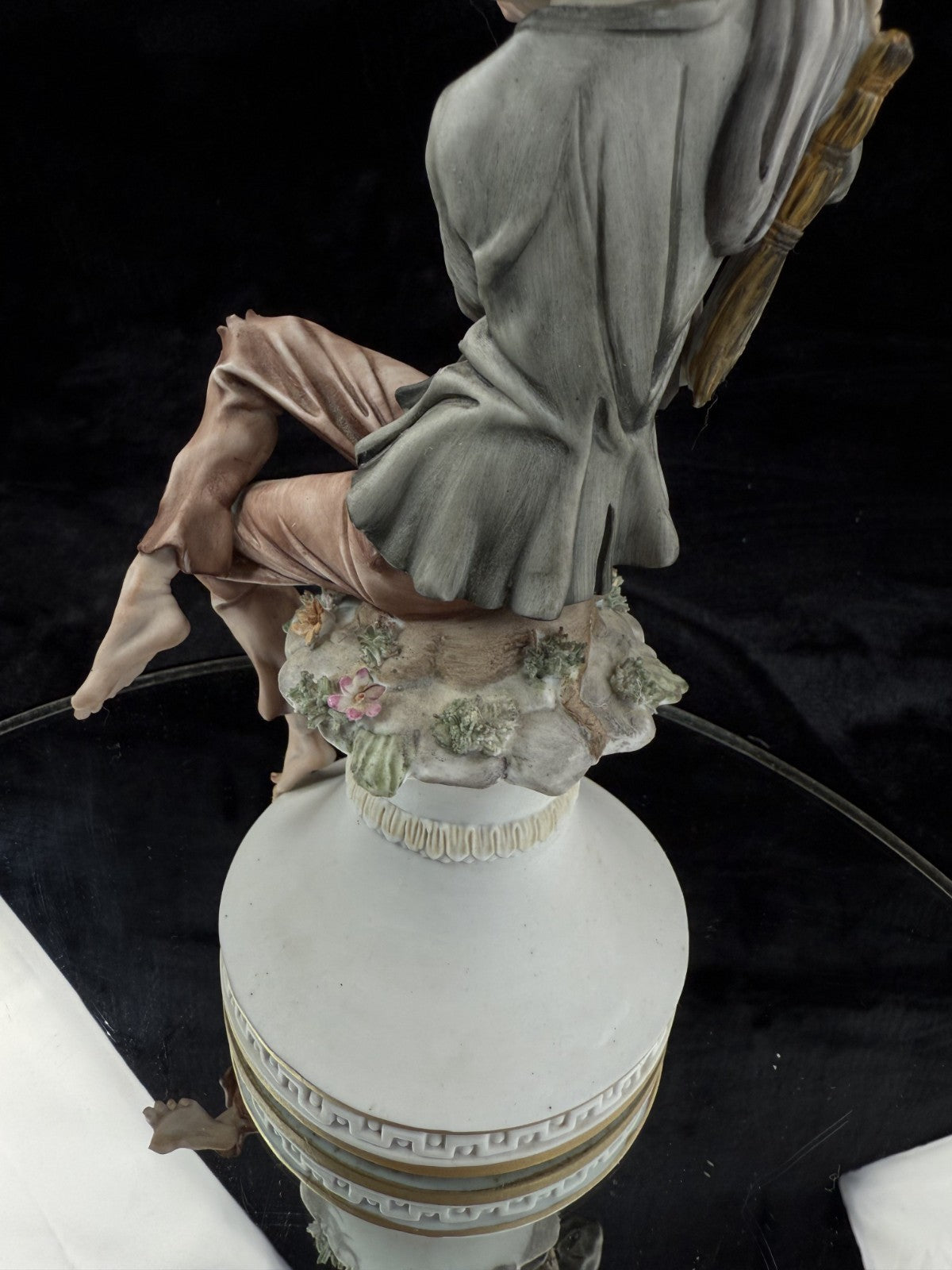 Porcelain Italian Figurine "The Flute Player" Le Nove Bertosca, Galleni Livorno8
