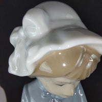 Thumbnail for Nao by Porcelain LladrÃ³ Girl with Bonnet Figurine - 9.4