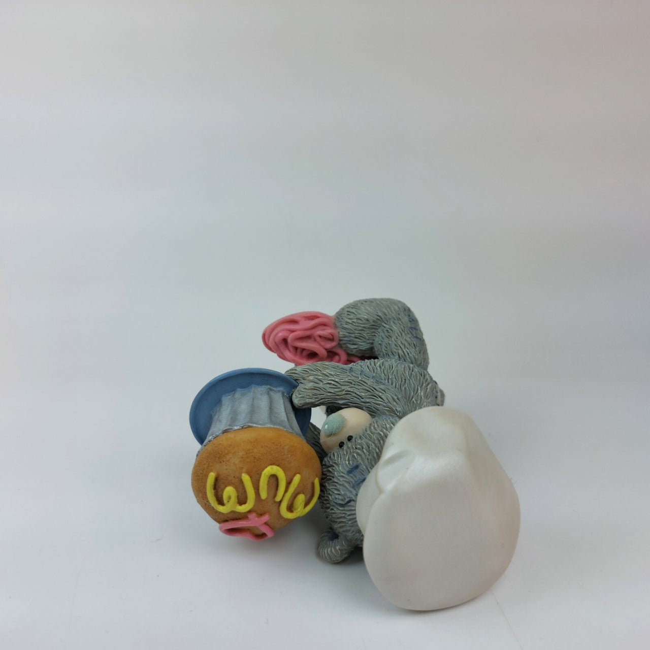 Me to Grey You Tatty Teddy Chef with Cupcake 4 Inch Handmade Figurine Bear10