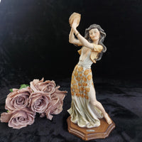 Thumbnail for Giuseppe Armani Florence lady Figurine 14in Gypsy Semi Nude bohem decor9