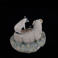 Thumbnail for Border Fine Arts 1980s D Walton Scottish Black Face Sheep Family Highland4