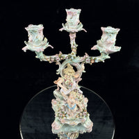 Thumbnail for Antique Dresden Meissen Style Sitzendorf Porcelain Candelabra 19th Century Decor3