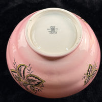 Thumbnail for Maling Coleus Pink Footed Bowl 20cm Vintage Leaf Pattern England 1950s gift11