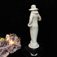 Thumbnail for RARE Giuseppe Armani Winter Flowers Lady figurine Florence boxed White Fur Coat.18