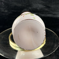 Thumbnail for Pink Bohemian Glass Antique Vase 10” Floral Enamel Victorian Art Nouveau decor10