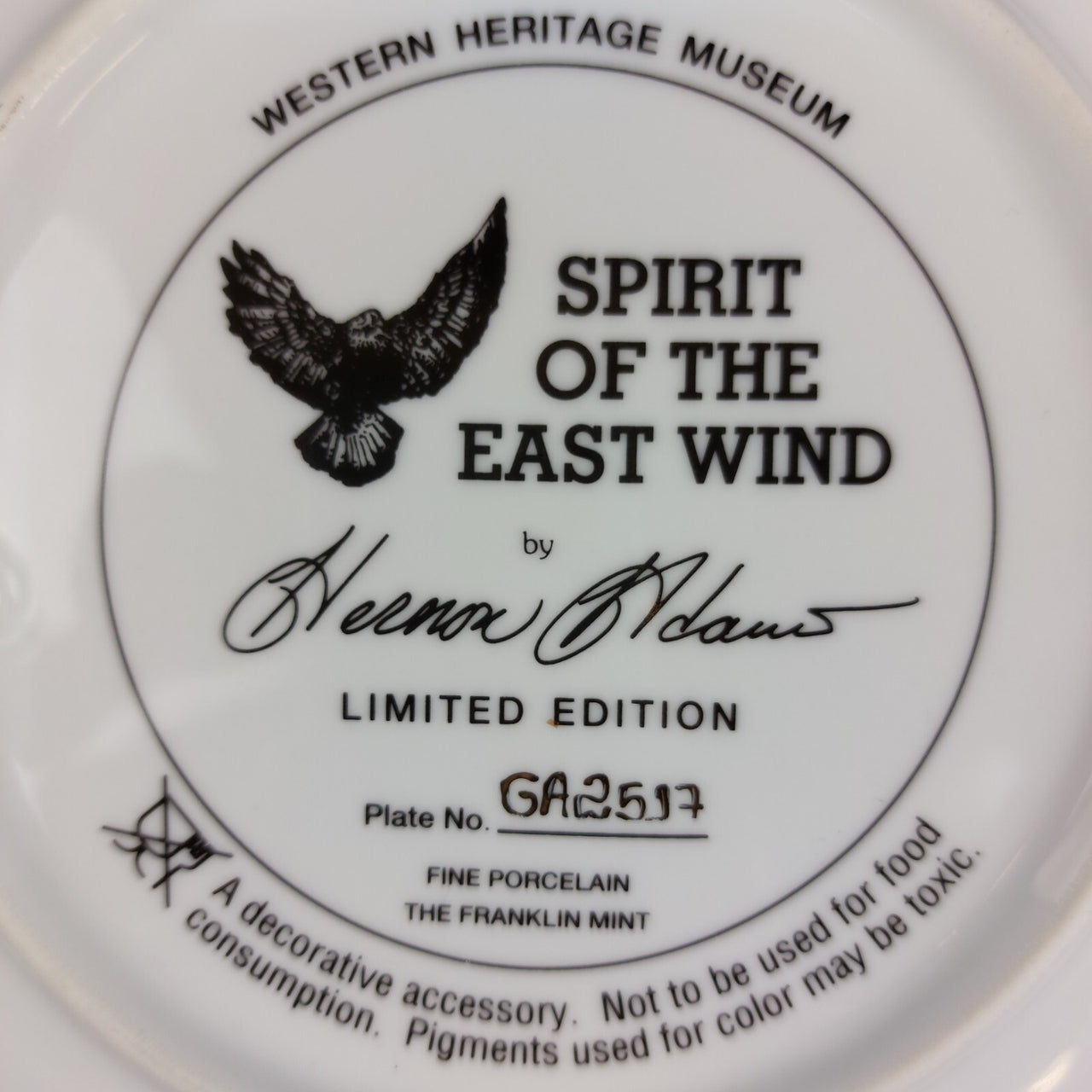 Limited Edition  Plate Spirit of the East Wind by Heena Adams 8" decor wall 4