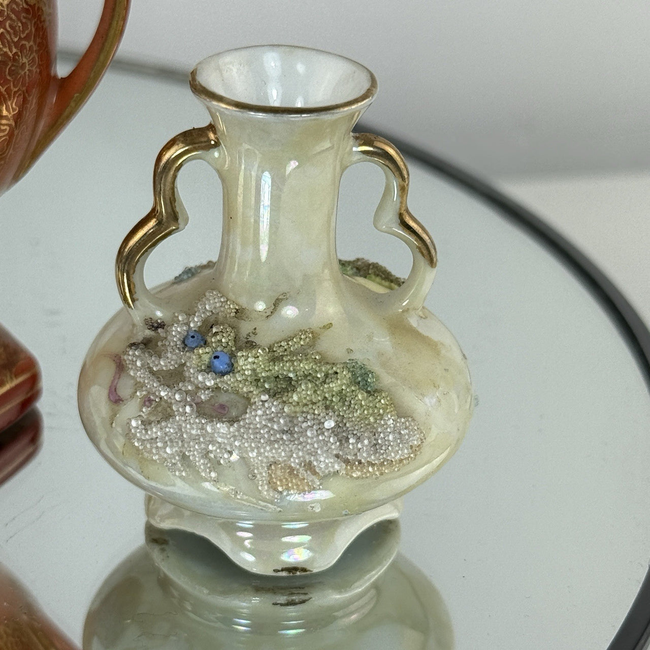 Miniature Japan Lusterware Vases Porcelain Ornaments Set Of 5 easter decor Style5