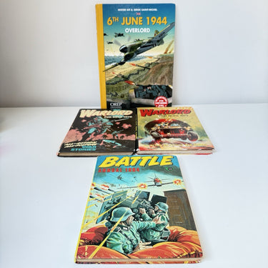 Warlord Battle War Comic Books 1978 1979 1984 6th June 1944 D-Day History Lot0