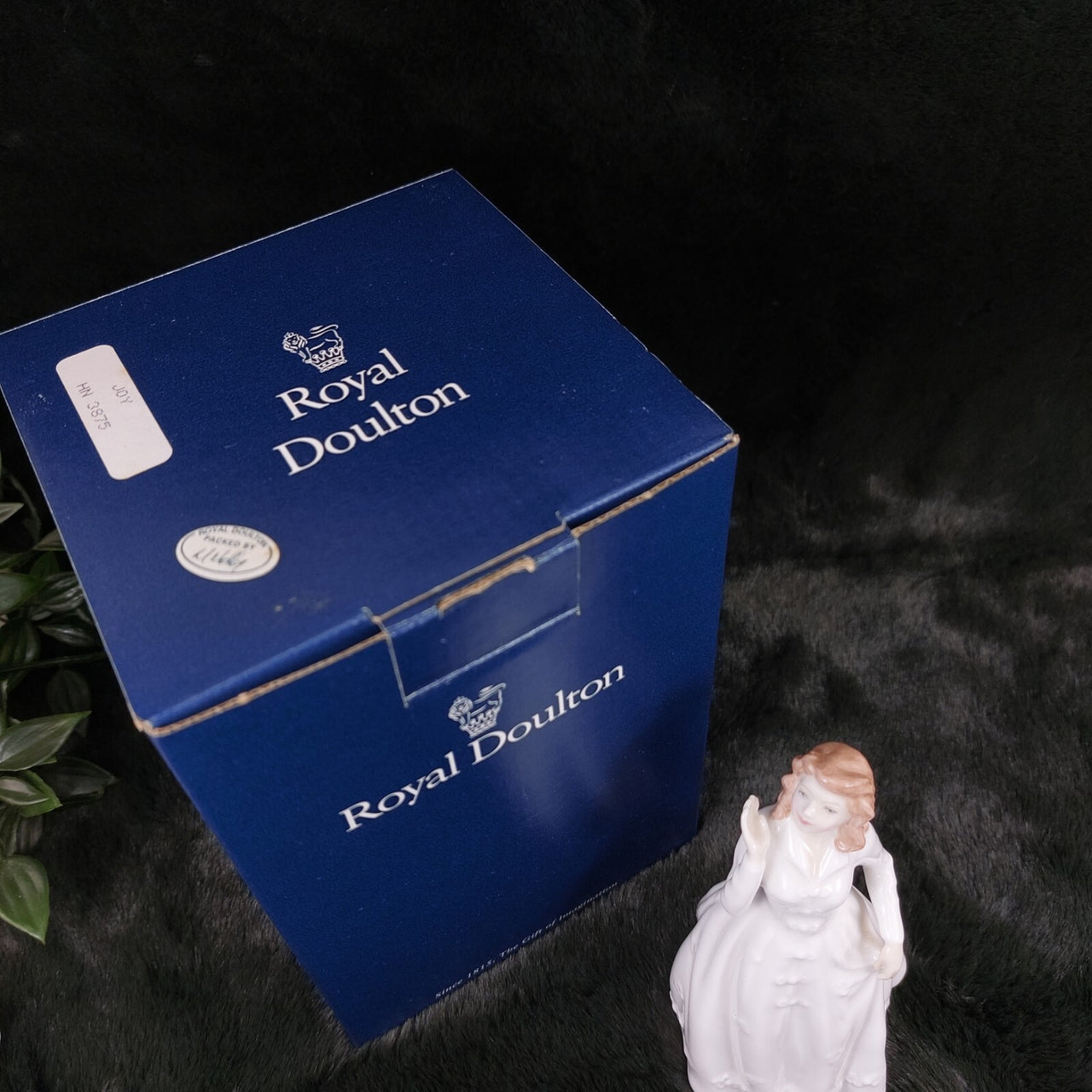"Joy" Royal Doulton's lady Figurine in white dress with Original Box gift collec7