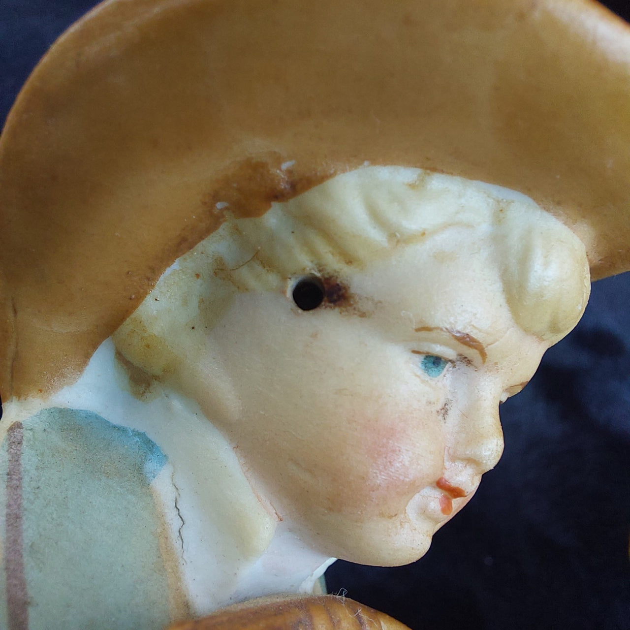 Antique German Bisque Figurines 6.5" Grandpa Grandma Pair Handpainted see pics.14