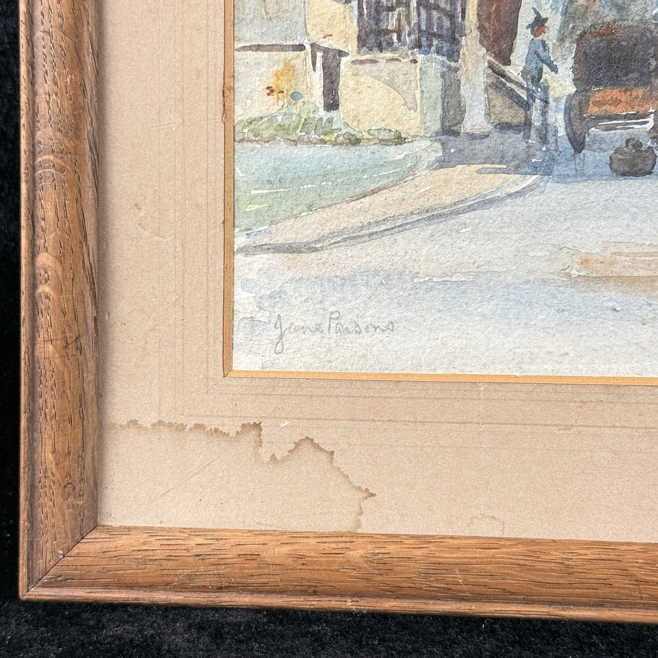 Jane Parsons Hatfield Village Watercolour Original Painting Framed Signed wall5