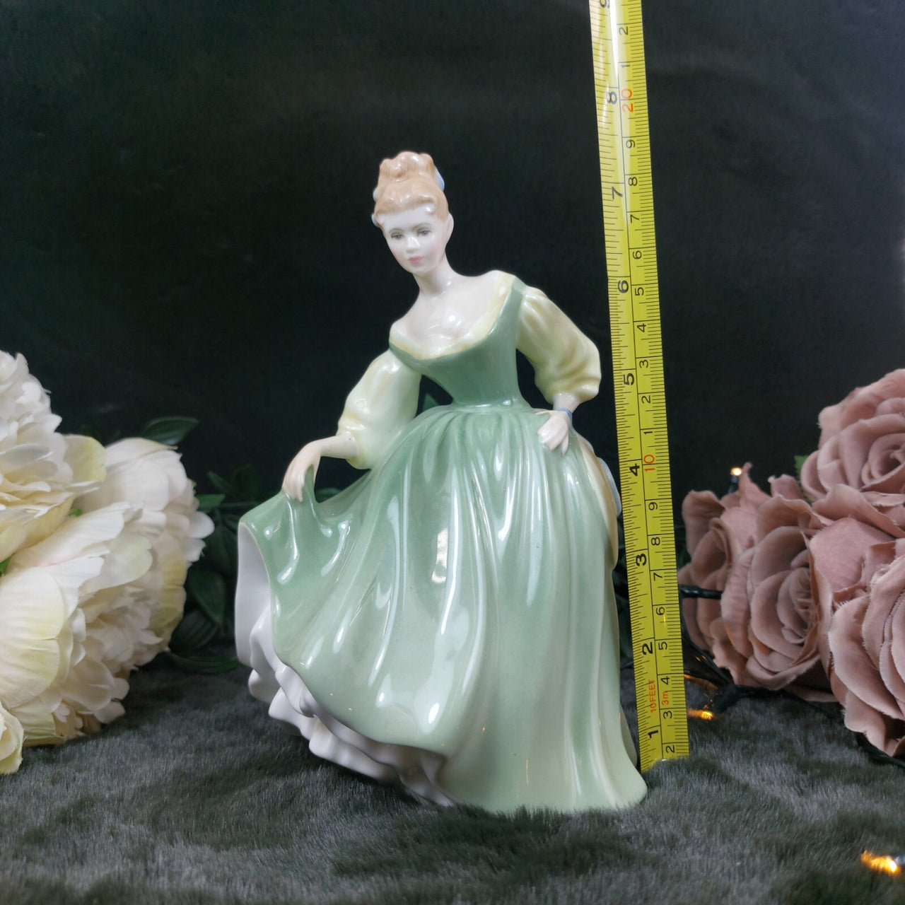 Royal Doulton Fair Lady Good Porcelain 1962 Figurine- HN2193  Mint Green Dress 2