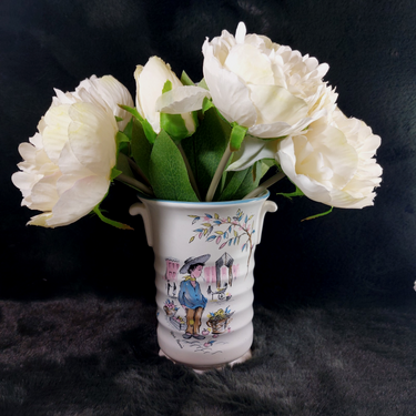 Crown Ducal Ware Petit Rêverie Vase English HandPainted  1950s decor0