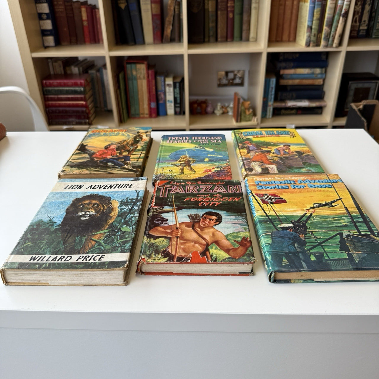 Vintage Adventure Boy's Stories Book Set 20th Century Classics tarzan lion advan3