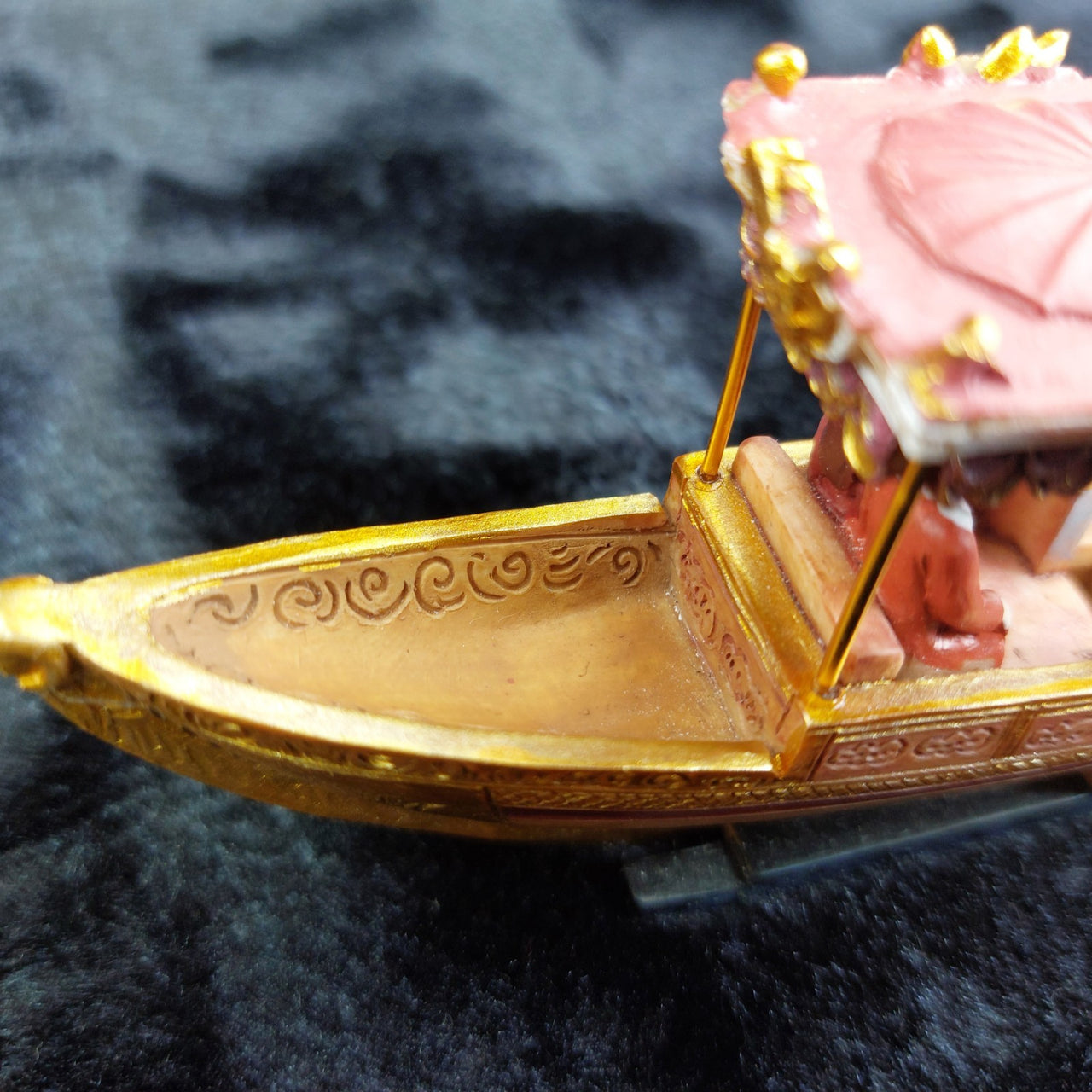 Middle Eastern Sultan’s Boat Figurine Hand Painted Wood Resin Model decor   20cm13
