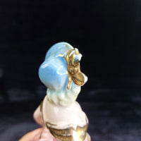 Thumbnail for Vintage rare Porcelain Lady Figurine Ruffled Pink Dress Gold Accents Unbranded7