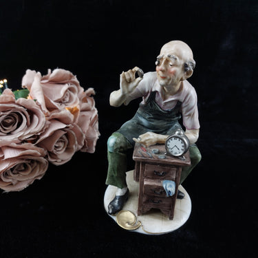 Porcelain  of a watchmaker CAPODIMONTE. Antonio Benni. Finger Is Broken, chipped0