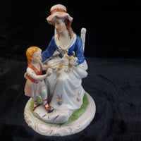 Thumbnail for Vintage Lady Porcelain And Girl Figurine Hand Painted Lace Detail see the pics.12