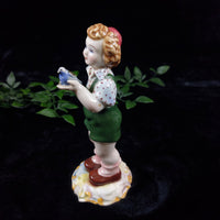 Thumbnail for Vintage Italian Porcelain Figurine Mid Century Bird Boy Damaged Beak Ornament5