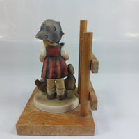 Thumbnail for Goebel Hummel HUM 250 A&B Bookends Goat Herder & Feeding Time 1960s Figurine dec11